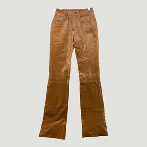 Maxima Wilson Vintage Brown Leather Pants Women’s Size 4 Genuine Leather